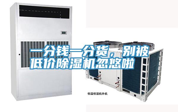 一分錢一分貨，別被低價除濕機忽悠啦