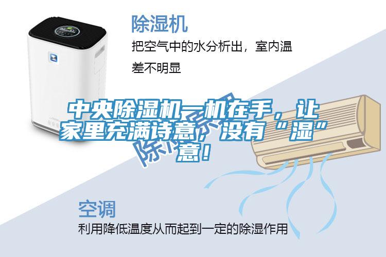 中央除濕機一機在手，讓家里充滿詩意，沒有“濕”意！