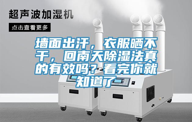 墻面出汗，衣服曬不干，回南天除濕法真的有效嗎？看完你就知道了