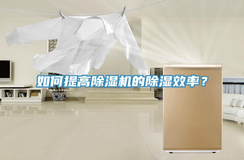 如何提高除濕機的除濕效率？