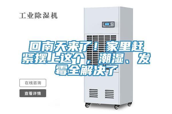 回南天來(lái)了！家里趕緊擺上這個(gè)，潮濕、發(fā)霉全解決了