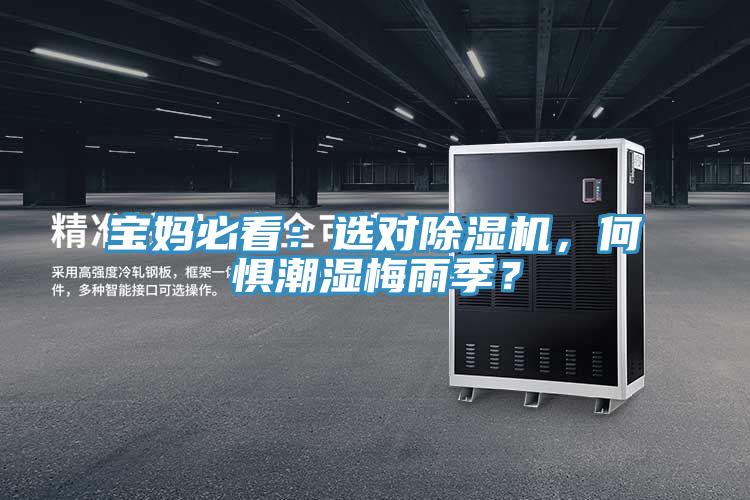 寶媽必看：選對除濕機，何懼潮濕梅雨季？