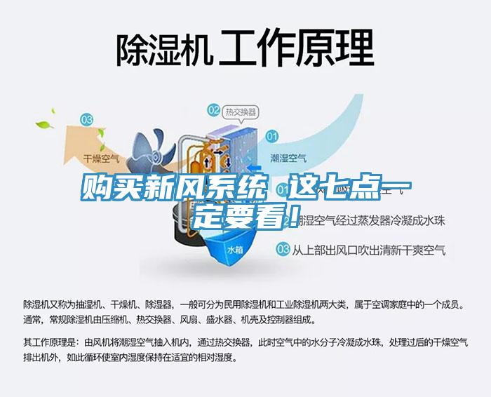 購買新風系統(tǒng) 這七點一定要看！