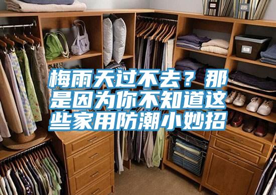 梅雨天過不去？那是因為你不知道這些家用防潮小妙招