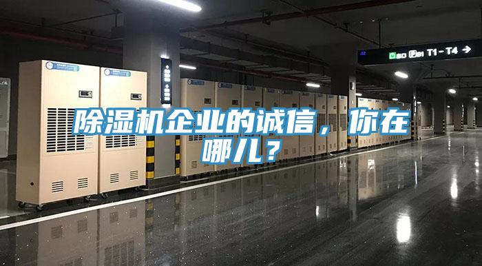 除濕機(jī)企業(yè)的誠信，你在哪兒？