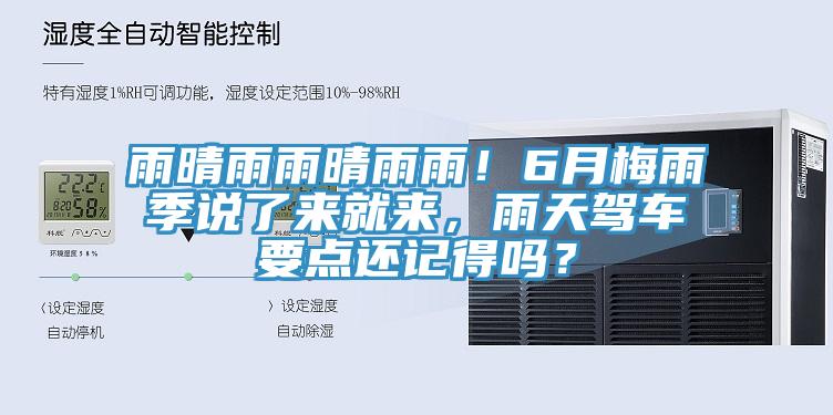 雨晴雨雨晴雨雨！6月梅雨季說了來就來，雨天駕車要點(diǎn)還記得嗎？