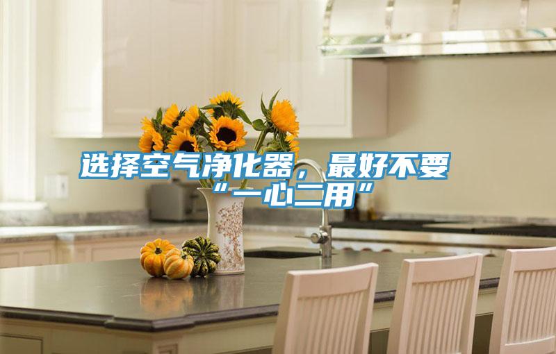 選擇空氣凈化器，最好不要“一心二用”