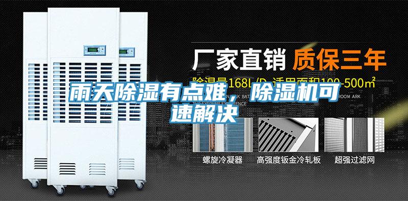 雨天除濕有點難，除濕機可速解決