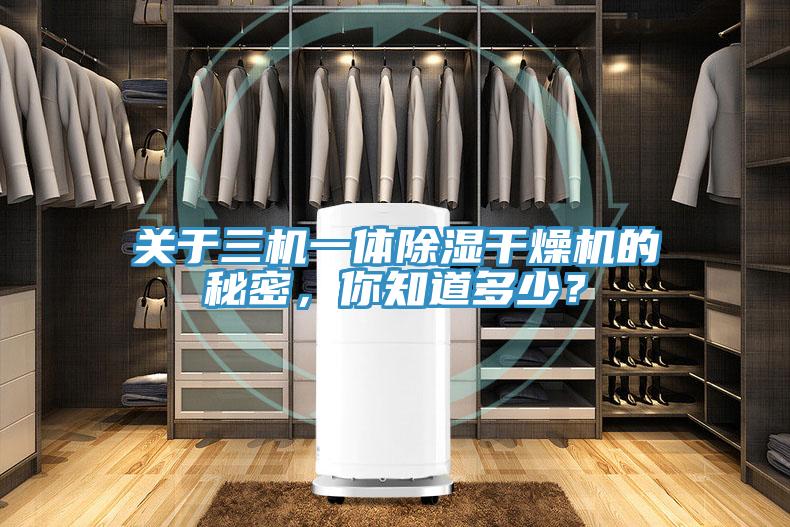 關(guān)于三機(jī)一體除濕干燥機(jī)的秘密，你知道多少？