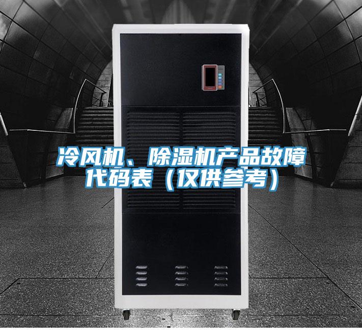冷風(fēng)機、除濕機產(chǎn)品故障代碼表（僅供參考）