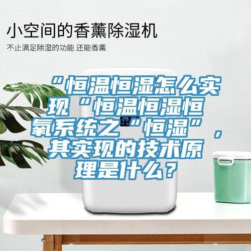 “恒溫恒濕怎么實(shí)現(xiàn)“恒溫恒濕恒氧系統(tǒng)之“恒濕”，其實(shí)現(xiàn)的技術(shù)原理是什么？