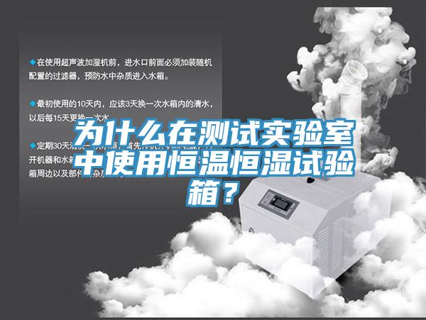 為什么在測試實驗室中使用恒溫恒濕試驗箱？