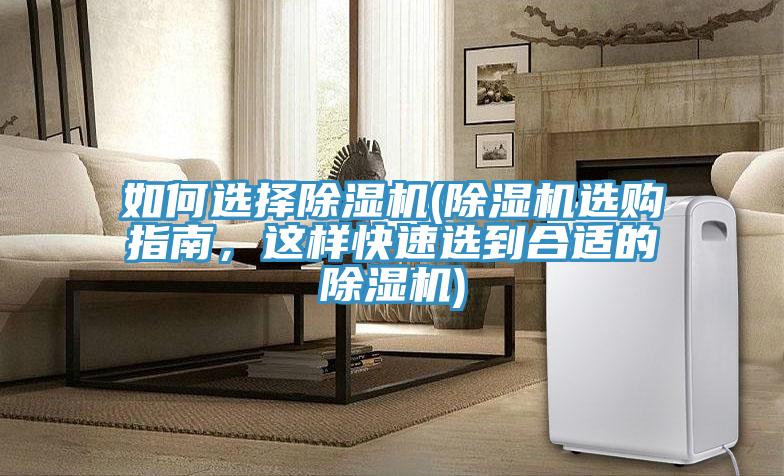 如何選擇除濕機(jī)(除濕機(jī)選購指南，這樣快速選到合適的除濕機(jī))