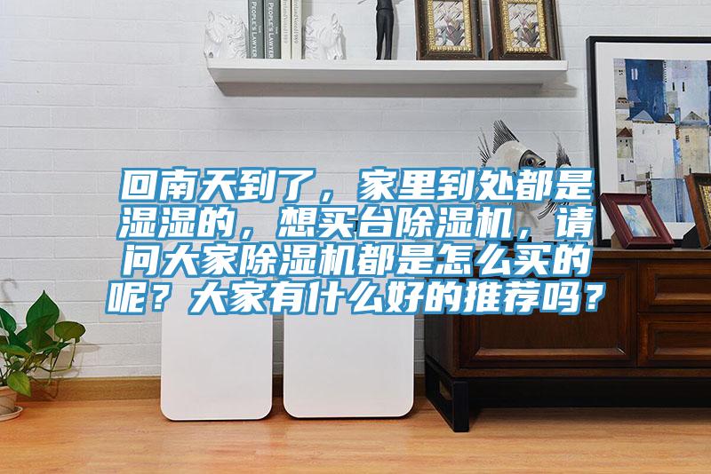 回南天到了，家里到處都是濕濕的，想買臺(tái)除濕機(jī)，請(qǐng)問(wèn)大家除濕機(jī)都是怎么買的呢？大家有什么好的推薦嗎？