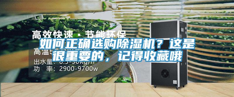 如何正確選購除濕機？這是很重要的，記得收藏哦
