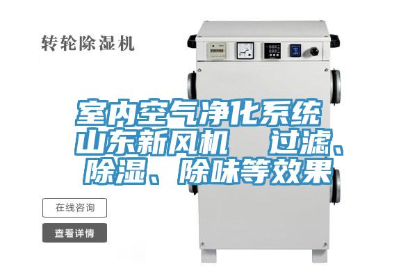 室內空氣凈化系統(tǒng) 山東新風機  過濾、除濕、除味等效果