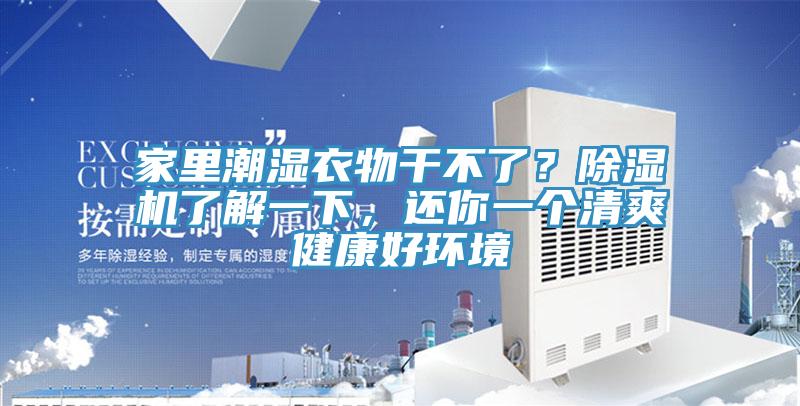 家里潮濕衣物干不了？除濕機(jī)了解一下，還你一個清爽健康好環(huán)境