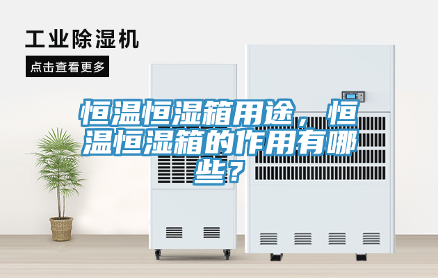恒溫恒濕箱用途，恒溫恒濕箱的作用有哪些？