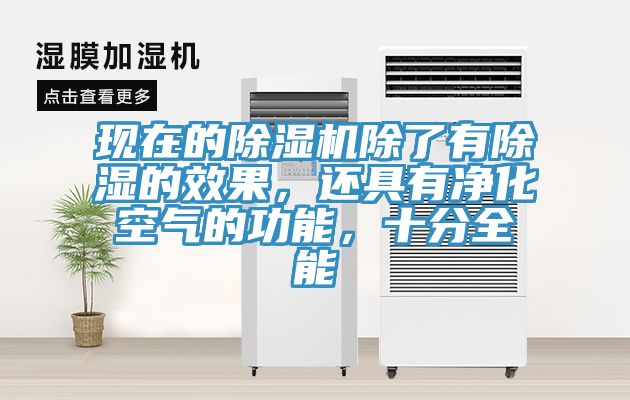 現(xiàn)在的除濕機除了有除濕的效果，還具有凈化空氣的功能，十分全能