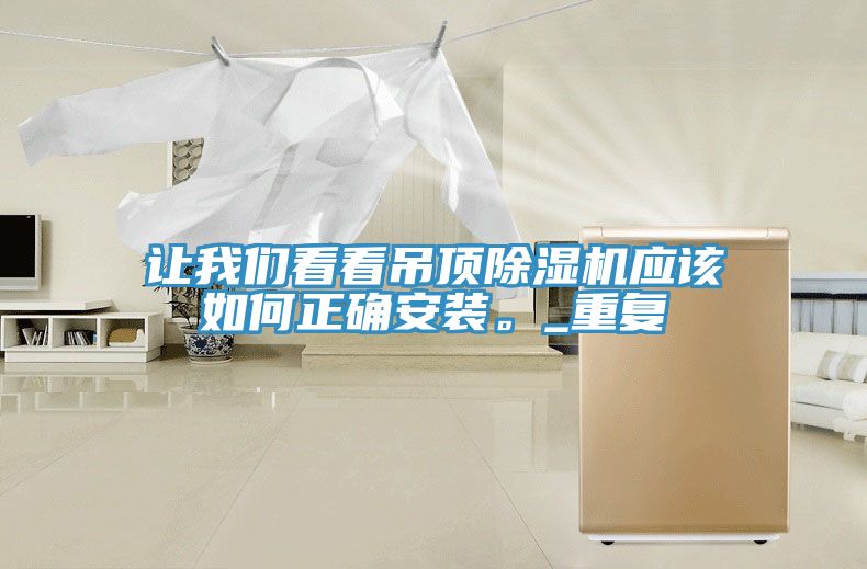 讓我們看看吊頂除濕機(jī)應(yīng)該如何正確安裝。_重復(fù)