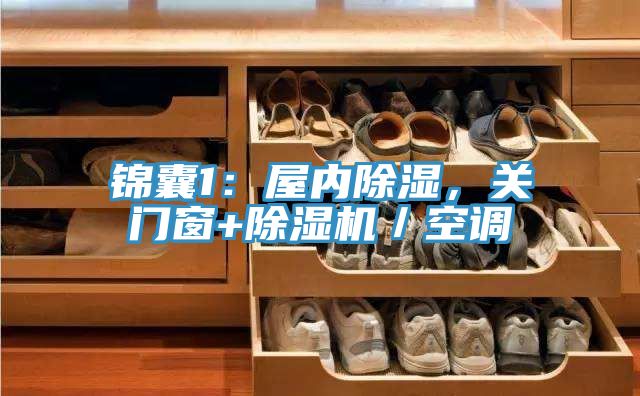 錦囊1：屋內(nèi)除濕，關(guān)門窗+除濕機／空調(diào)