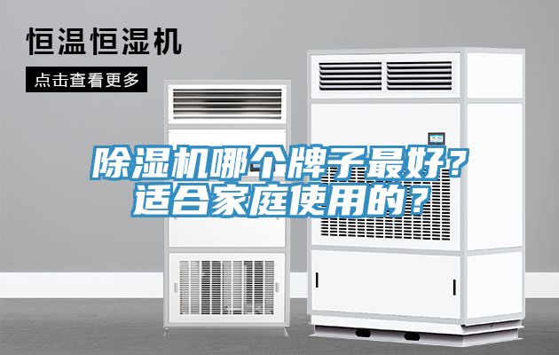 除濕機哪個牌子最好？適合家庭使用的？